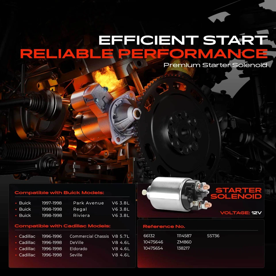 Interruptor solenoide de arranque 12V para Chevy Camaro Tahoe GMC Yukon Buick Regal Olds Foto 2 de 4