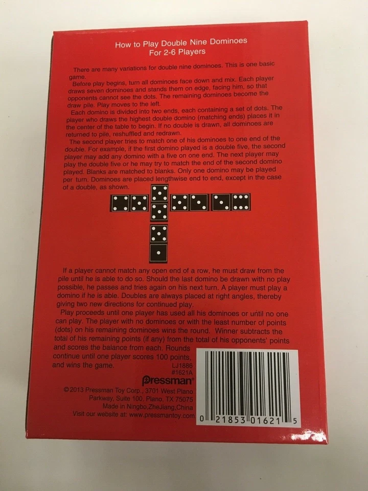 Pressman Double Nine Wooden Dominoes Brand New - Image 2 of 3