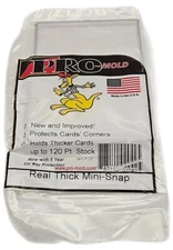 (6-Pack) Pro-Mold Real Thick Card Mini Snap Tite Holders 120pt Jersey Cards
