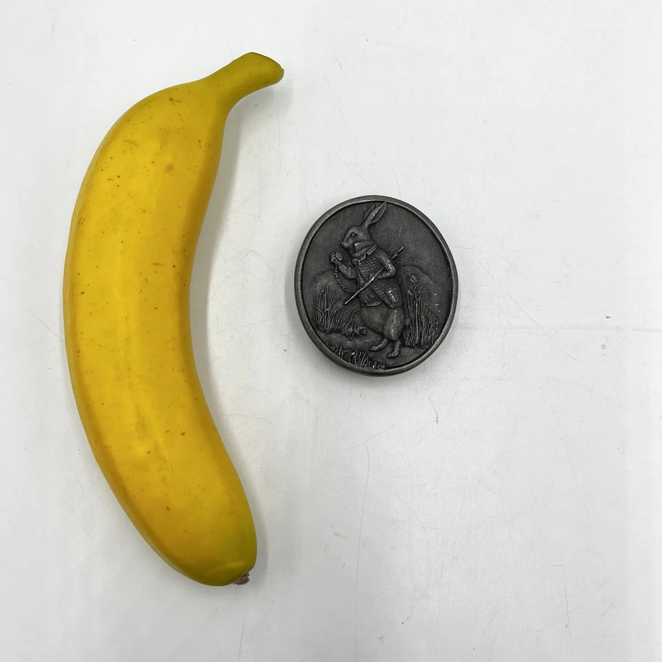 ALICIA EN EL PAÍS DE LAS MARAVILLAS CONEJO BLANCO PELTRE HEBILLA DE CINTURÓN DE COLECCIÓN RARO IMC AÑOS 70 HIPPIE Foto 2 de 4