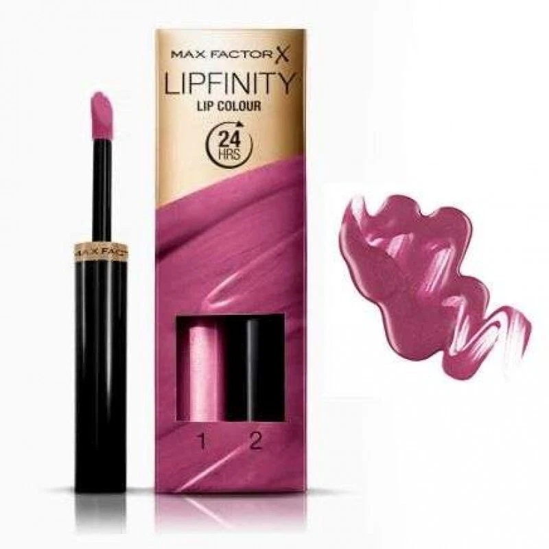 Max Factor Duo Lippenstift Lipfinity Kleidung 24h 330 Essential Burgund Neu - Bild 1 von 1