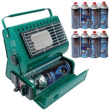 Butane Gas Heater Portable Outdoor Garden Camping Fishing + 8 Gas Refills