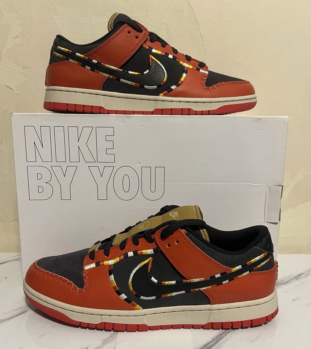 Nike Dunk Low N7 Nike By You Orange/Multi Size 11.5M (Rare) Ships