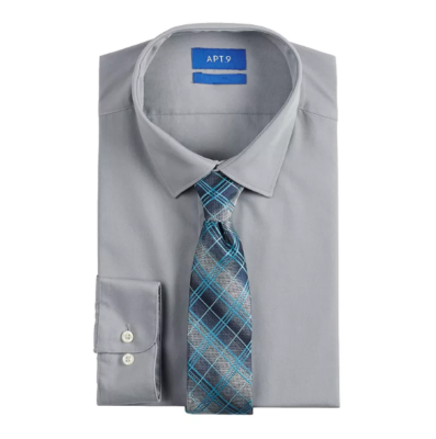 apt 9 extra slim fit dress shirt Men's Apt. 9 Slim Untucked-Fit Performance Button-Down Shirt Color: Abstract Floral Size: S SLIM
