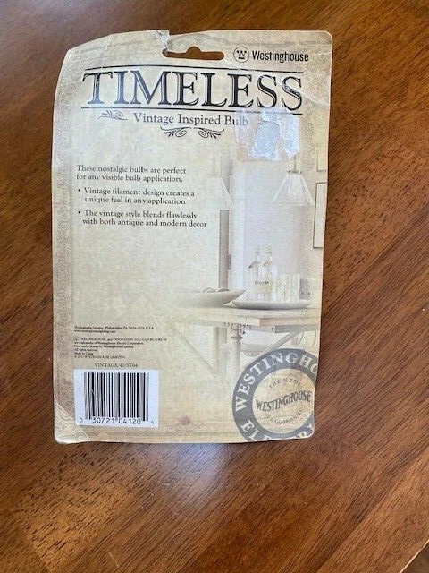 Westinghouse timeless vintage ispired bulb  04120 40W 1500 hours - Image 2 of 2