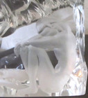 J. Drake Exenas Lead Crystal Glass Paperweight Signed Sweden 2-05-1966 Nude Man — photo 2