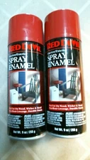Red Devil RDGP0111 Spray Paint, Cherry Red, 9 oz. Lot of 2,  FREE SHIPPING