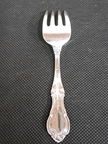 VTG International Sterling Silver Floral Wild Rose Pattern Baby Fork 4⅛" - Picture 7 of 13