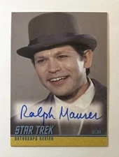 STAR TREK 40TH ANNIVERSARY SERIES 2 A187 RALPH MAURER BILAR AUTOGRAPH *CORNER*