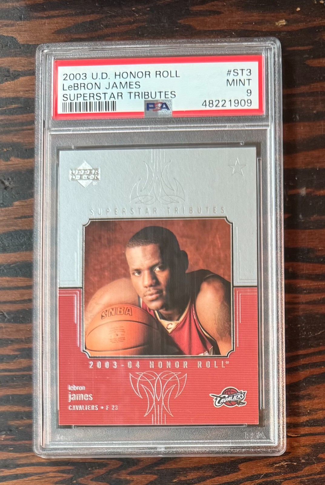 LeBron James 2003 Upper Deck UD Honor Roll Superstar Tributes #ST3 - PSA 9