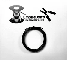 12 AWG, Black, Mil-Spec Wire, M16878/4 (PTFE) Stranded Silver Plated 15 ft.