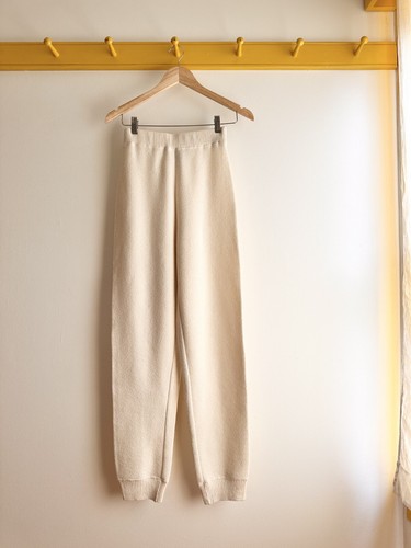 Issey Miyake, Maglione maglione Issey Miyake vintage anni 90 panna cotone maglia pantalone jogger vita alta S