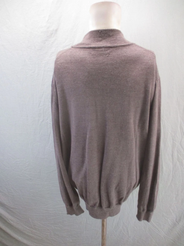 John W. Nordstrom Size L Mens 100% Extra Fine Merino Wool 1/2 Zip Pullover 037 - Image 4 of 4