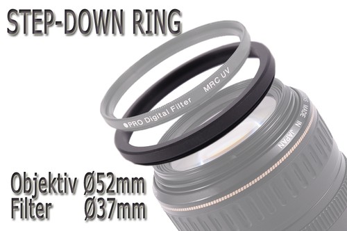 Filteradapter 52-37mm Adapterring Step-Down Ring 52mm - 37mm - Bild 2 von 2