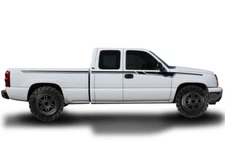 Vinyl Decal Wrap for Chevy Silverado 1500 Extended Cab 99-07 RALLY STRIPE BLACK