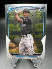 2023 Bowman Chrome Prospects Yoffry Solano #BCP-72 Miami Marlins 0494