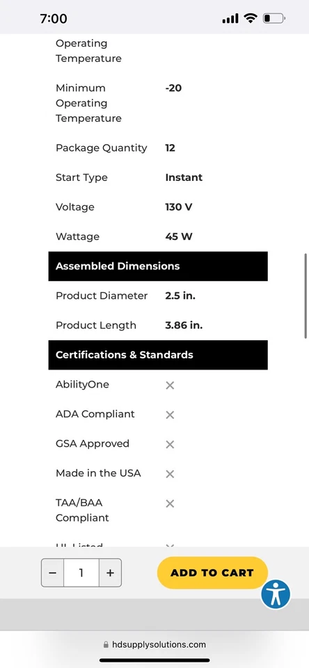 Reflector Bulb 45W R20 Flood Medium Base 130V 12-Pack - Image 4 of 4