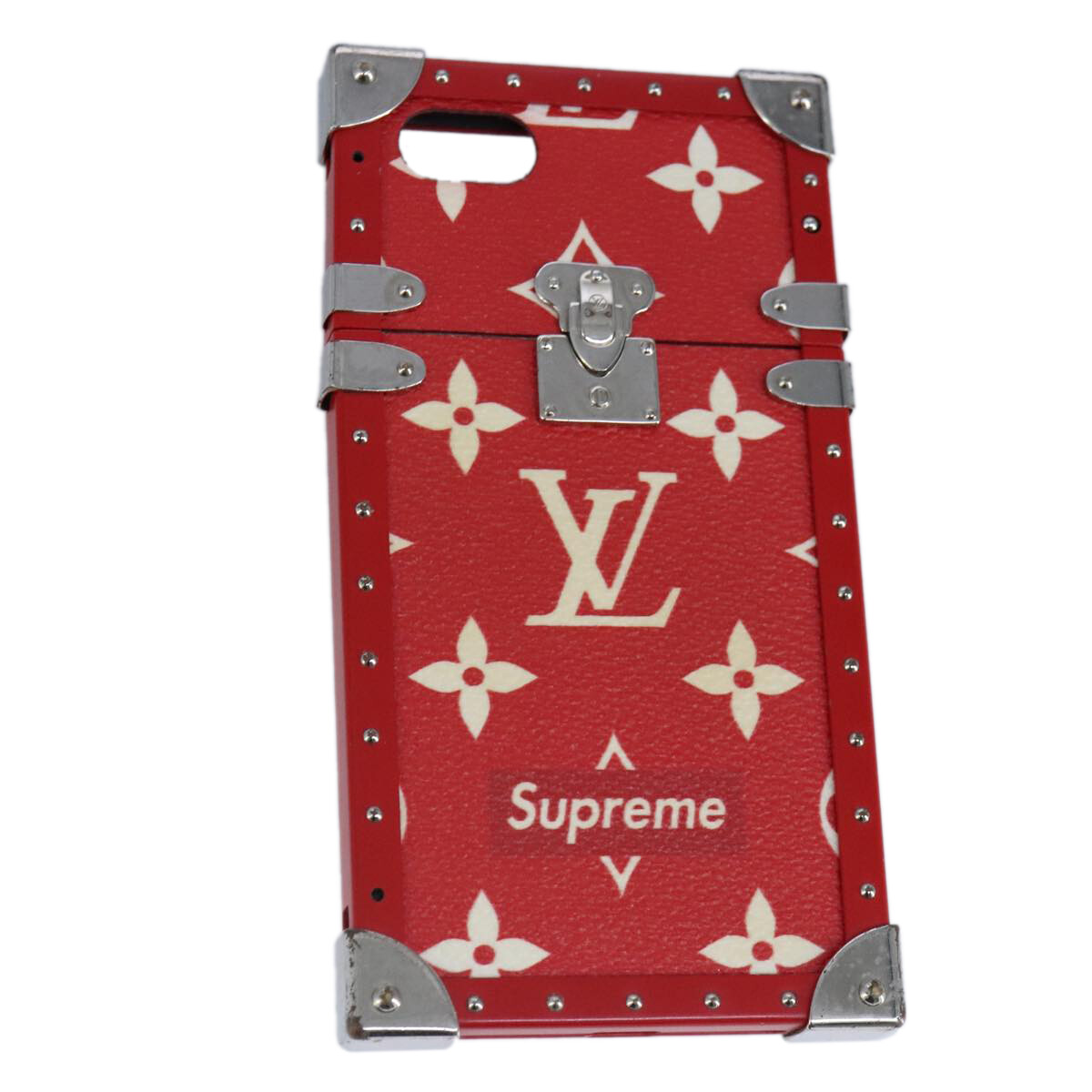 LOUIS VUITTON Monogram LV x Supreme iPhone 7 Eye Trunk Red LOUIS VUITTON Monogram LV x Supreme iPhone 7 Eye Trunk Red