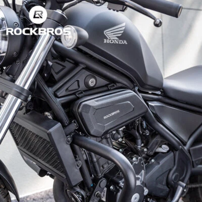 ROCKBROS Sacoche latérale pour outils de moto, Sac triangulaire rigide en EVA - Photo 1/4