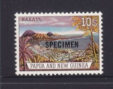 PNG: SPECIMEN  10/  RABAUL    MH  ASC 50a 