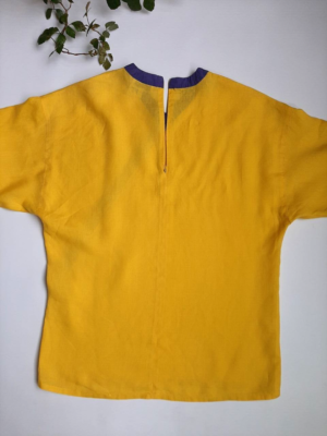 Vintage 90s Gianni Versace Linen Yellow Shirt Bluse Versus | eBay UK
