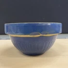 Vintage Red Wing USA Pottery Blue 9" Shoulder Bowl