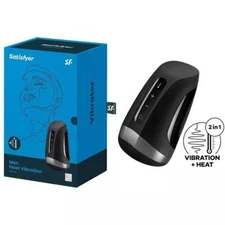 Satisfyer Men Heat Vibration Masturbator - Powerful Warmth & Vibration for Men