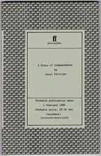 A State of Independence by Caryl Phillips - First Edition - Uncorrected Proof
