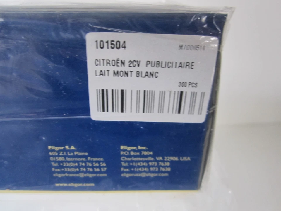 1/43 ELIGOR FOURGONNETTE CAMIONNETTE CITROËN 2CV AZU LAIT MONT BLANC NEUVE BOITE - Photo 4/4