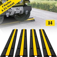 4 Pcs Speed Bumps 1 Channel Wire Hose 22000lbs Cable Protector Ramp