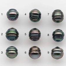 9-10mm Tahitian Pearl with High Luster and Natural Color, One Piece Undrilled f