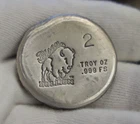 Bison Silver 2 oz Bullion .999 Silver Button Bar/Coin