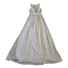 Azazie Luz Bridesmaid Dress Gown Silver Grey Lace Flowy Size A2 2 Women's NWT