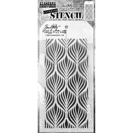 Tim Holtz Layering Stencil - Deco Feather THS183