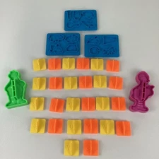 Play-Doh Sesame Street Molds ABCs Shape Maker Letters Alphabet 31pc Vintage Lot