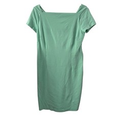 Banana Republic 6 Mint Green Square Neck Sheath Dress Stretch