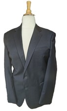 Nautica 42L Navy Blue 100 Wool Silver Button Mens Blazer Suit Jacket Sport Coat