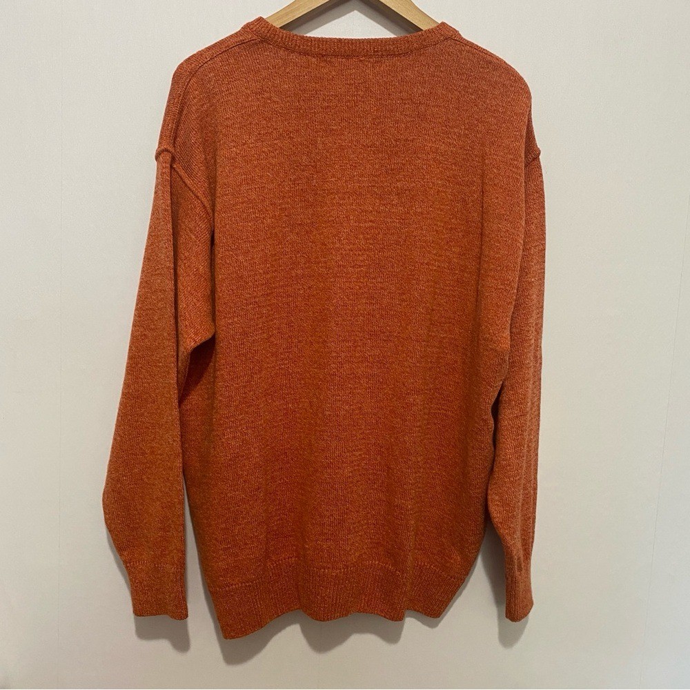 Kellerman Knitwear Rust Orange Wool Blend Texture… - image 4