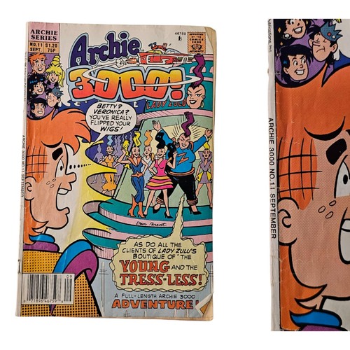 Archie 3000 Comic Lot (2) 1990s Vintage Series Betty Veronica Jughead Humor - Picture 2 of 6