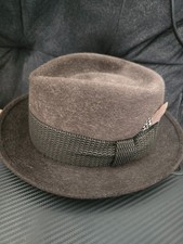 Vtg Mens hat Champ size 6 7/8 "Feel the Felt" Felted by MartiCraftsman Charcoal