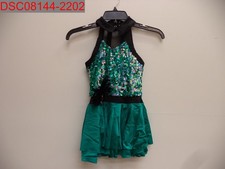 Weissman Girls Emerald Green Get A Move On Dance Costume, Size MC 11/12 12536