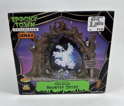 2006 Lemax Spooky Town HAUNTED GROVE Lighted Animated Halloween Retired With Box