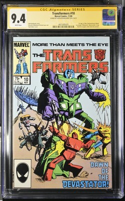 Transformers #10 CGC SS 9.4 SIGNED Arthur Burghardt Marvel 1985 1st Devastator