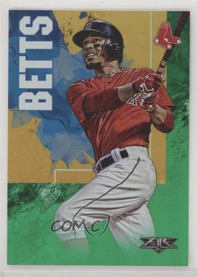 2019 Topps Fire Green 16/199 Mookie Betts #186 00d2