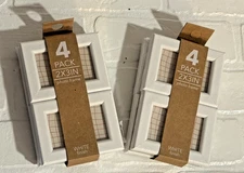 Harbortown 8pk 2"x3" Soft Linear Profile Mini Picture Frames WHITE Weddings