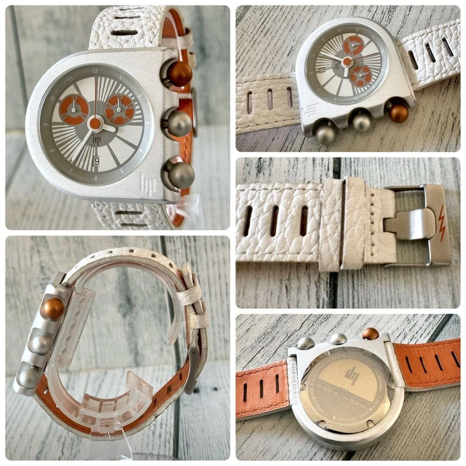 Часы с хронографом LIP Mach 2000 серебристые французские мужские кварцевые швейцарские с коробкой - Изображение 2 из 4