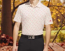 Adidas Golf Men's Ultimate365 Printed Mesh Polo Shirt, JF4907 Size Large