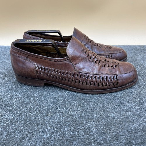 Russell & Bromley Mens Tan Brown Woven Leather Loafers - UK 7 / EU 41 - Picture 1 of 16