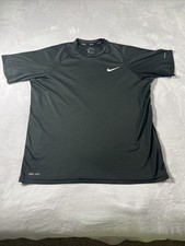 Nike Swim Shirt Mens L Black Dri-FIT UPF 40 Hydroguard Swim Tee Crew Neck