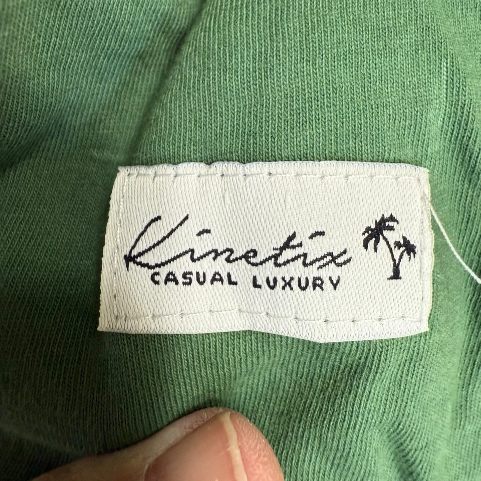 Camisa masculina Kinetix casual luxo manga longa verde L Athleisure casual preppy - Imagem 2 de 4